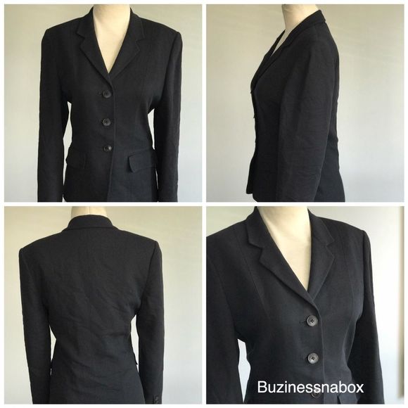 Vtg Wm Aquascutum Wool Blend Blazer - Picture 1 of 11